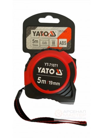    Рулетка YATO ( YT-71071 ) 5м x 19 мм ,  Nylon  , стальная лента