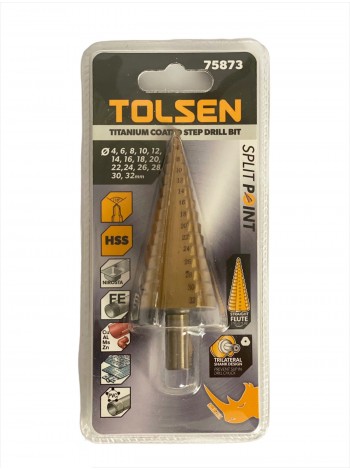  Сверло ступенчатое по металлу Tolsen 4-32x2мм  (75873) 