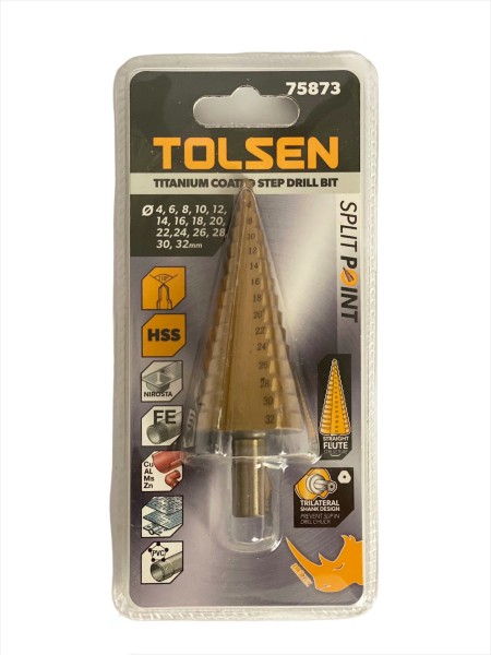  Сверло ступенчатое по металлу Tolsen 4-32x2мм  (75873) 